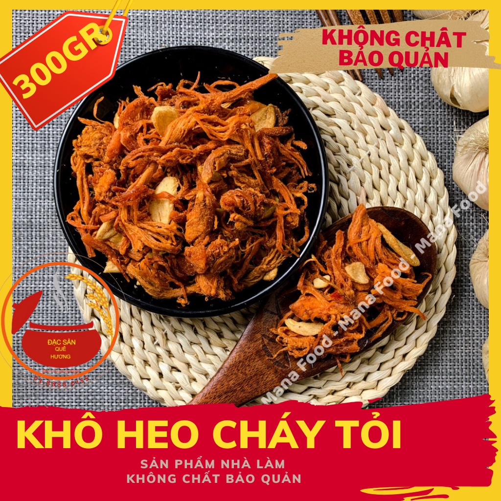 Khô heo cháy tỏi 300gr giá xưởng