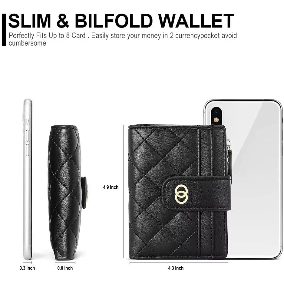 Ví Ngắn Đựng Thẻ Thiết Kế Sang Trọng Cho Nữ Giá Đỡ