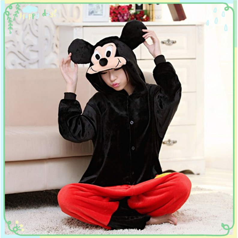 Kigurumi Bộ Đồ Ngủ Liền Thân Hóa Trang Chuột Linh Vật Anime Dễ Thương Cho Nữ