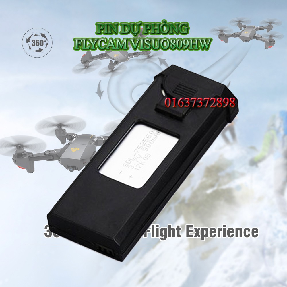 Pin FLYCAM Visuo XS809 / XS809HW 3.7v 900mAh - chính hãng