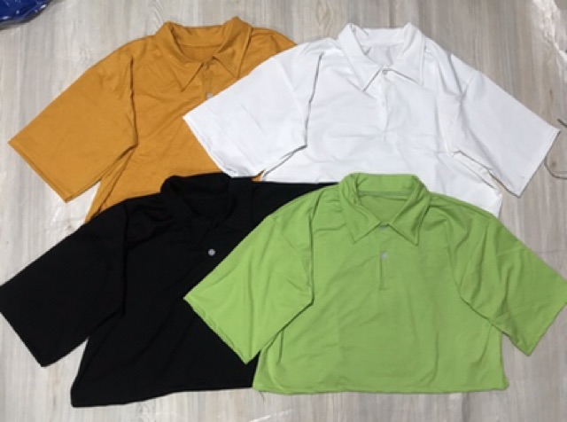 [Mã WASTUP giảm 10% tối đa 30K đơn 99K] Áo croptop cổ bẻ from rộng chất thun cotton Free Size dưới 55kg dành cho nữ | BigBuy360 - bigbuy360.vn