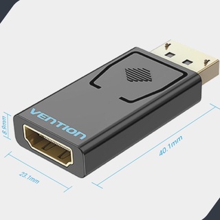 Đầu chuyển đổi Displayport To Hdmi Mạ Vàng - Thương Hiệu Vention - Hỗ trợ độ phân giải 1080P/60Hz & 4K/30Hz