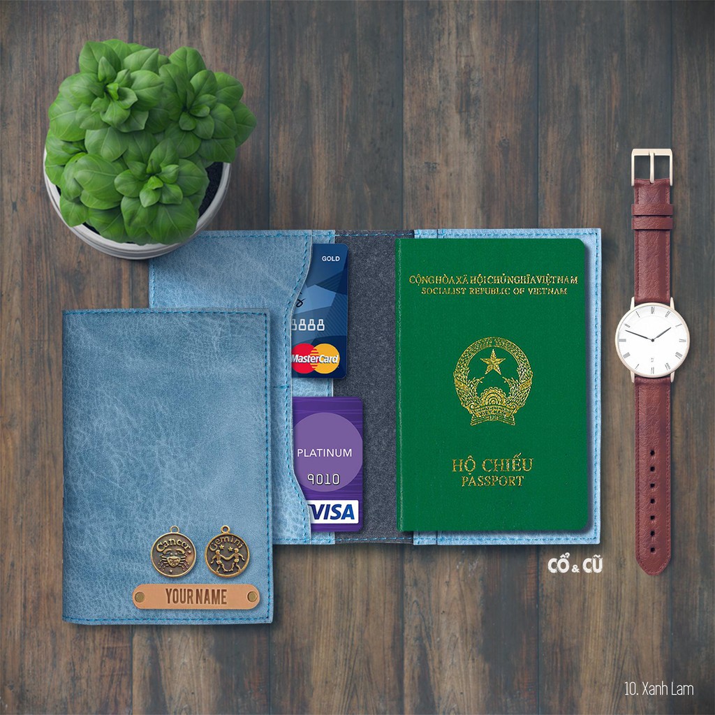 Bao đựng passport Xanh Lam + 20 màu khác