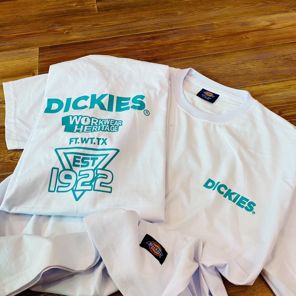 Áo thun nam nữ unisex Dickies tay ngắn in ngực, chất cotton 100% chính hãng - Helistore