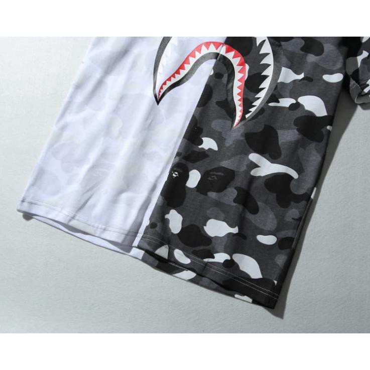 [ Freeship] Áo thun Bape camo cá mập,áo phông Bape camo cá mập,tee Bape shark  ཾ ་