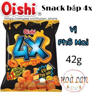 Bánh Snack Oishi® Bắp 4X vị phô mai gói 42g