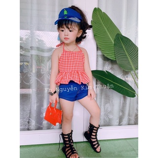 sét áo yếm và quần đùi cho bé