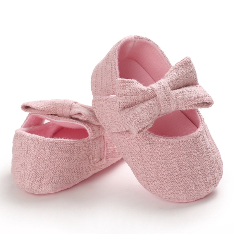 Giày búp bê BCBL đế mềm chống trượt đính nơ xinh xắn cho bé gái 0-1 tuổi tùy chọn màu sắc