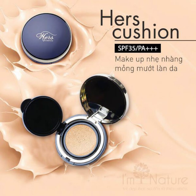 Phấn Nước Hers Cushion IM NATURE Tích Hợp 3 In 1 Phủ Kem Nền Và Chống Nắng