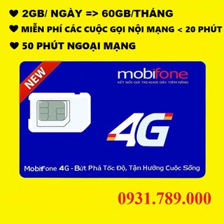[Miễn phí tháng đầu] sim 4G 10 số mobifone C120 Miễn phí [1000 phút nội mạng + 60GB/tháng + 50P gọi ngoại mạng]/tháng.