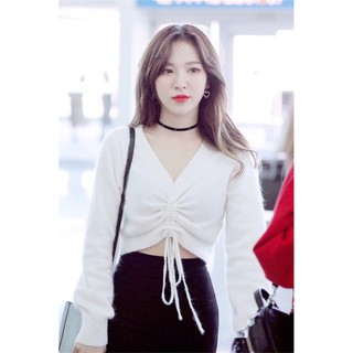 Áo len rút dây Wendy Red Velvet