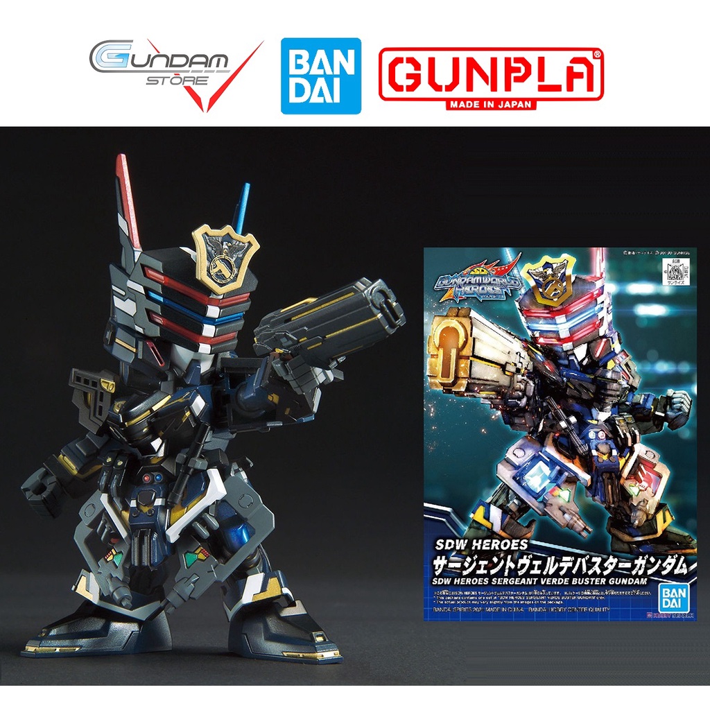 Mô Hình Gundam SD Sergeant Verde Buster SDW Heroes Bandai Đồ Chơi Lắp Ráp Anime Nhật