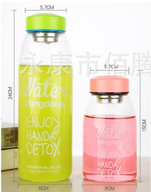 BÌNH THỦY TINH PONGDANG 800ML TẶNG TÚI CHỐNG SỐC VÀ TÚI VẢI | BigBuy360 - bigbuy360.vn