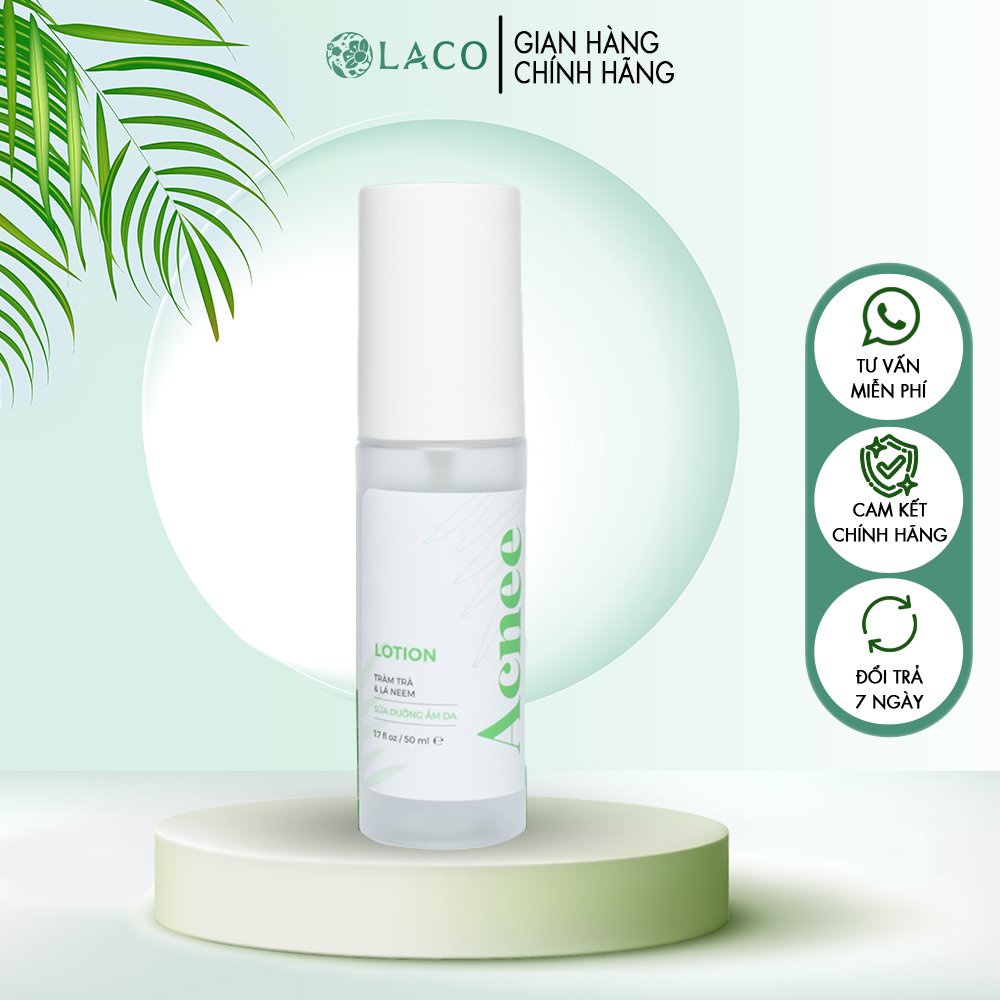 Sữa dưỡng ẩm Lotion Acnee Laco giảm mụn, cấp ẩm cho làn da lọ 50ml - HL044