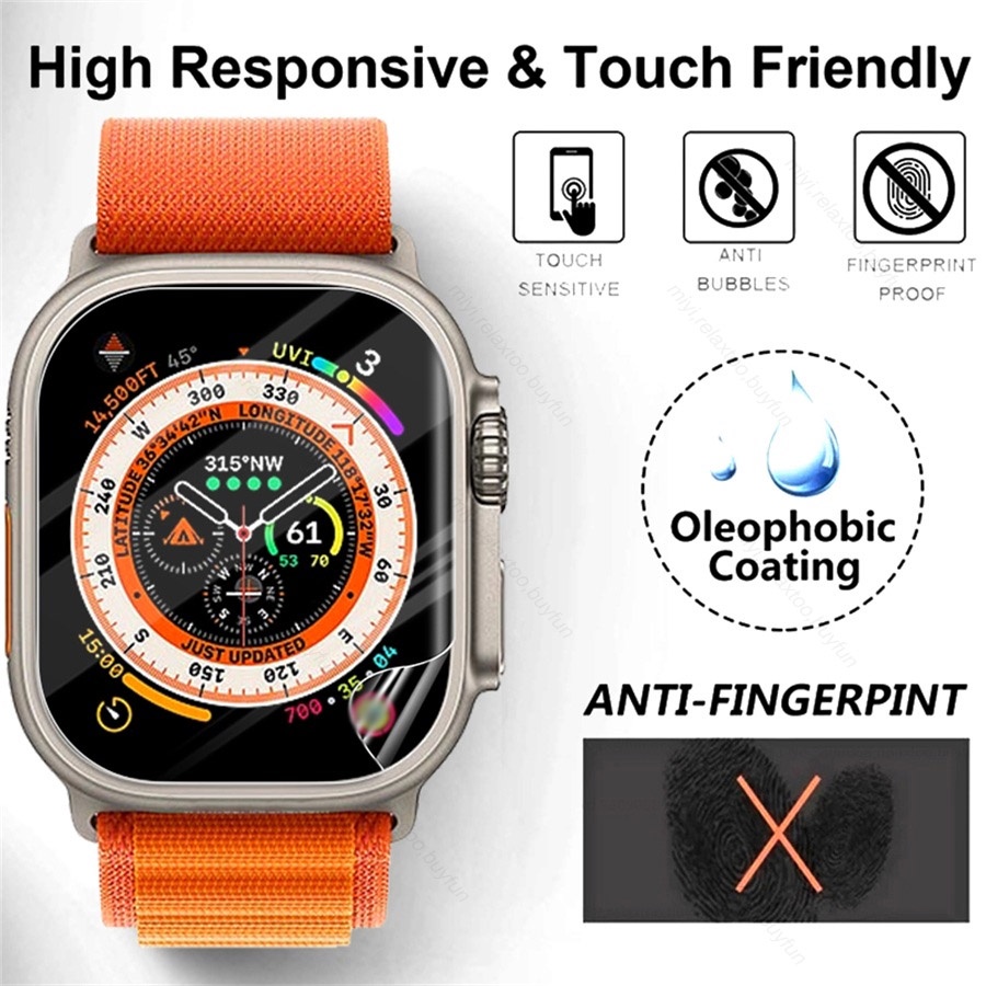 1 Phim Dán Hydrogel TPU Mềm Trong Suốt Bảo Vệ Màn Hình Chống Trầy Cho Đồng Hồ Thông Minh Apple Watch