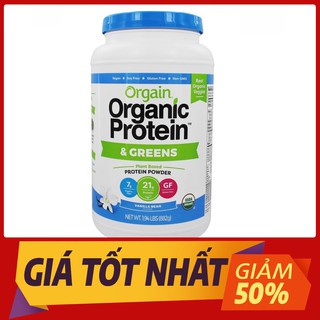 [DATE 2022] Bột Protein Orgain Organic Protein Greens hương Vani 882g