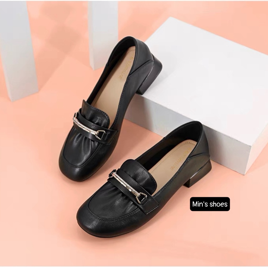 Min's Shoes - Giày Gót Vuông Da Mềm Cao Cấp V232