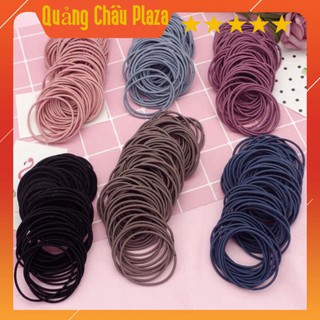 [ Rẻ Vô Địch ] Set dây buộc tóc 100 chiếc ( kèm túi zip)