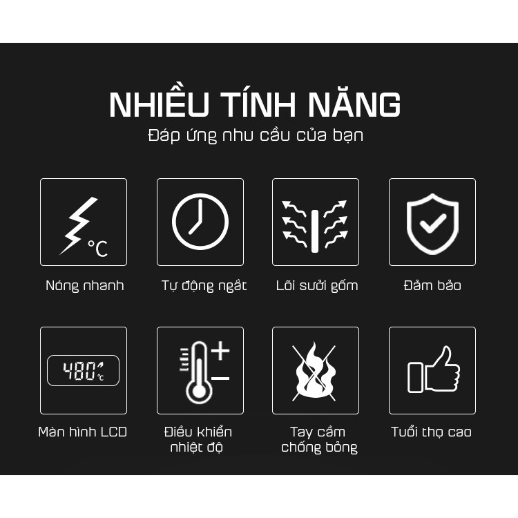 Mỏ Hàn Điều Chỉnh Nhiệt Độ 908DR 80W Tặng Kèm 01 Đầu Mỏ Hàn Cao Cấp