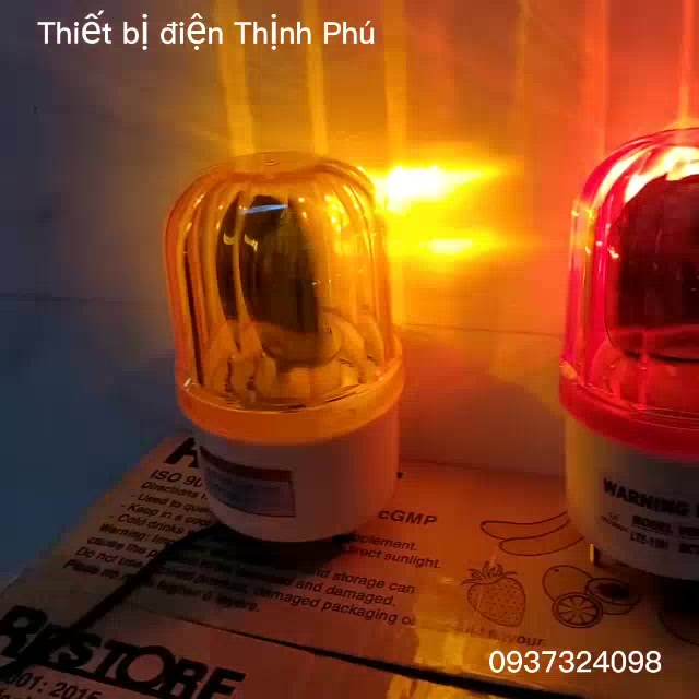 Đèn cảnh báo quay không còi 24v , 220v và 12v  màu đỏ, đèn công trường | BigBuy360 - bigbuy360.vn