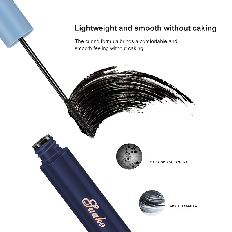 Mascara Đầu Cọ Mịn Màu Xanh Dương Trắng