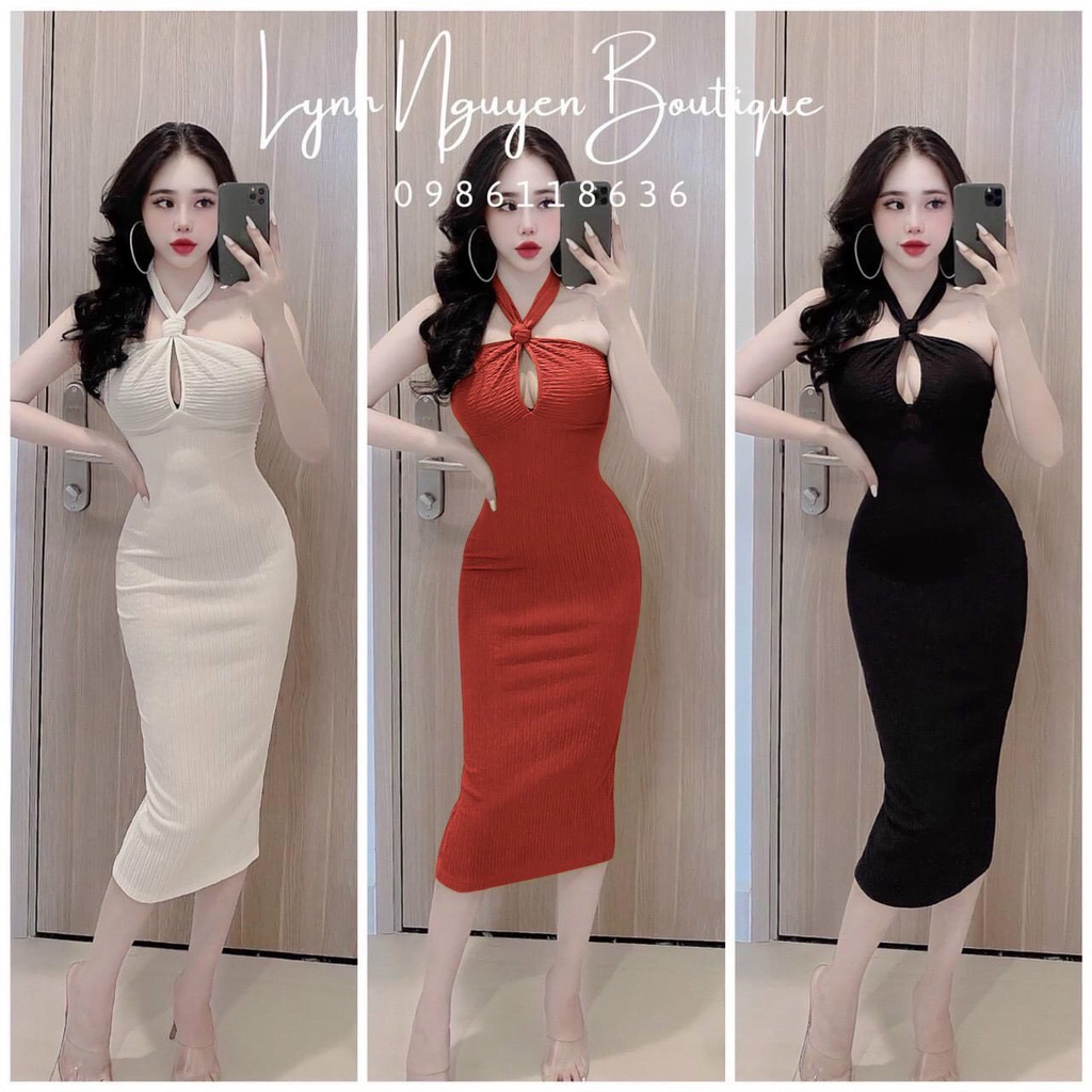 đầm xốp body có mút kiểu cổ dây sát lách hot