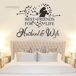 Decal dán tường trang trí phòng ngủ thời trang lãng mạn Chengyex