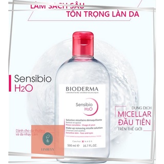 Nước Tẩy Trang Bioderma Sensibio H2O 500ml Màu Hồng