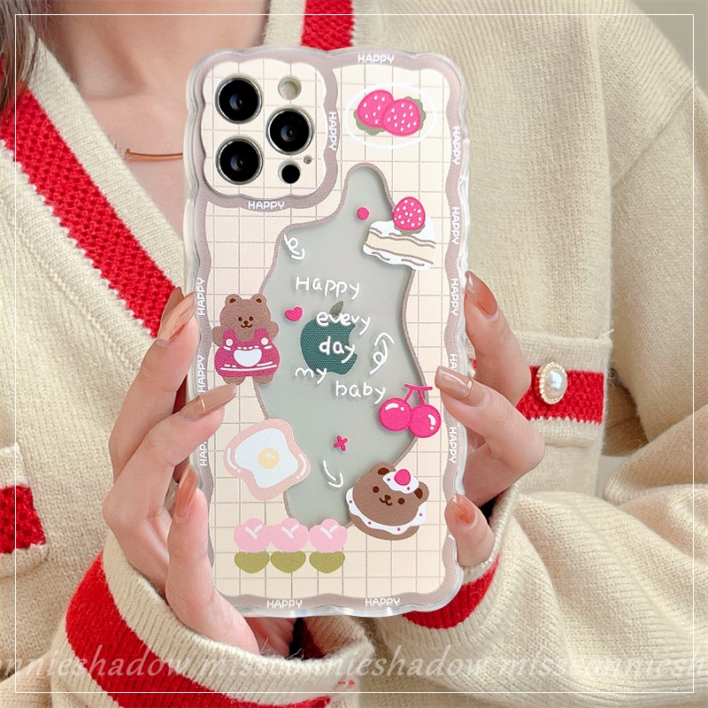 Ốp điện thoại TPU MissConnie dẻo dày dặn họa tiết gấu/ thỏ thích hợp cho IPhone 7 Plus 8Plus XS Max X XR 12 11 13 ProMax