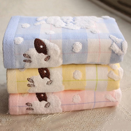 Khăn Tắm Vải Cotton Siêu Mềm Họa Tiết Cừu Và Mây