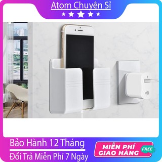 Kệ Dán Tường Để Remote, Giá Đỡ Sạc Điện Thoại Đa Năng Màu Ngẫu Nhiên