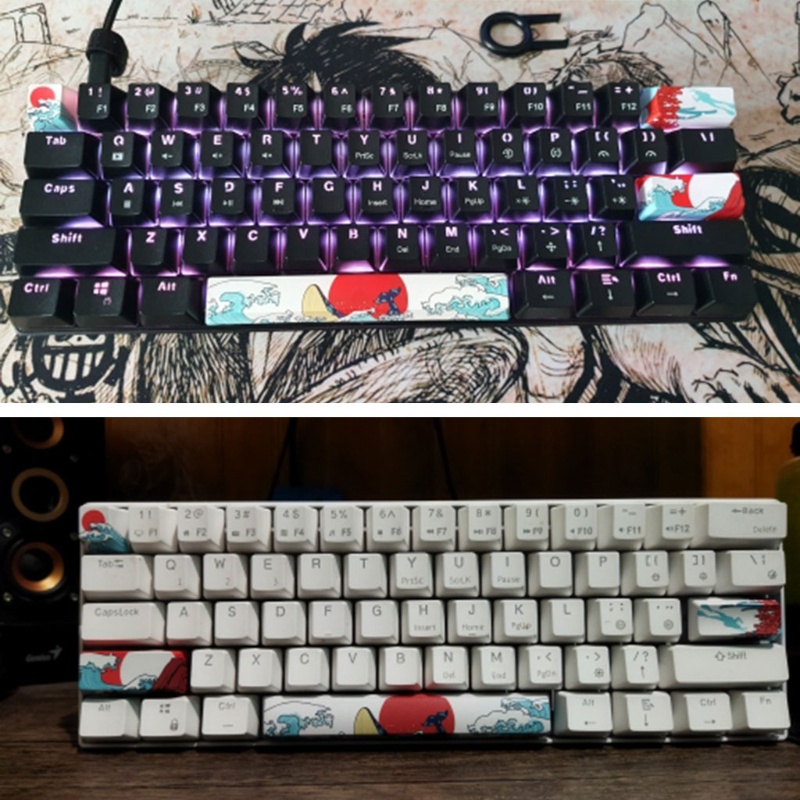 Set 4 Nút Bàn Phím PBT 6 25U OEM Hình Cô Gái Hoạt Hình Nhuộm Màu Dễ Thương