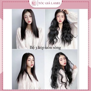 Tóc Giả Nữ Đẹp💖𝑭𝑹𝑬𝑬𝑺𝑯𝑰𝑷💖Tóc Giả Kẹp Chữ U Xù Dài Hàng Cao Cấp