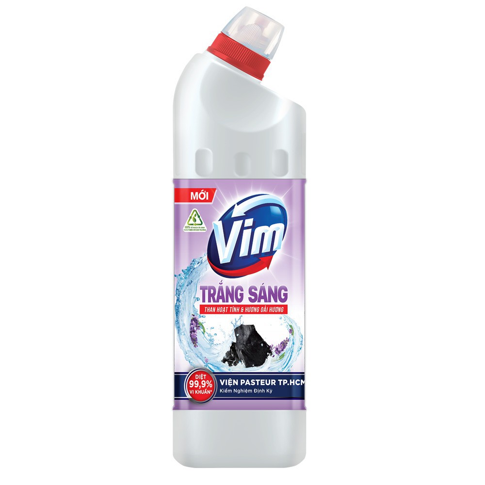 Nước Tẩy Bồn Cầu Vim Trắng Sáng & Than Hoạt Tính