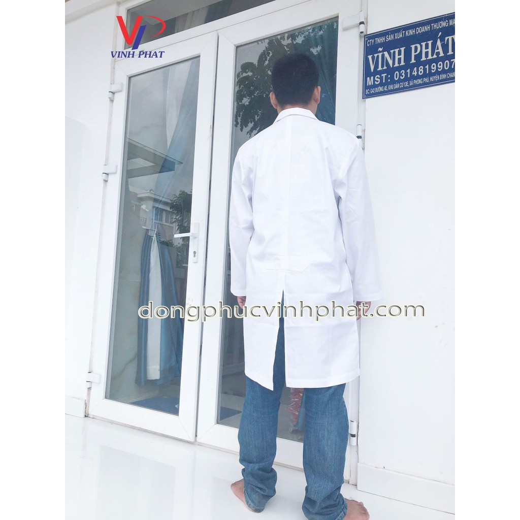 Áo Blouse Trắng Tay Dài Cao Cấp, Áo Blouse bác sĩ, dược sĩ phòng thí nghiệm ngắn tay nam nữ