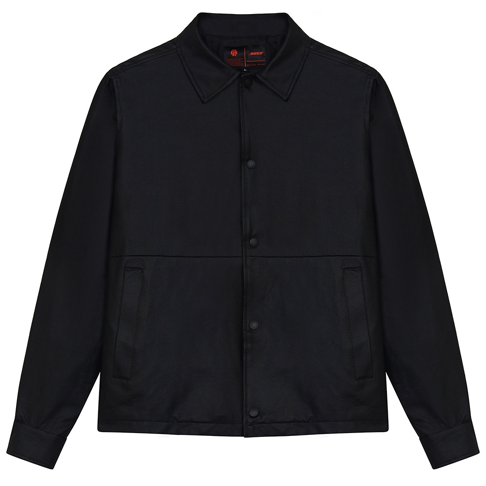 Áo khoác da nam thời trang HUGU Minima Leather Jacket chất da PU cao cấp màu đen