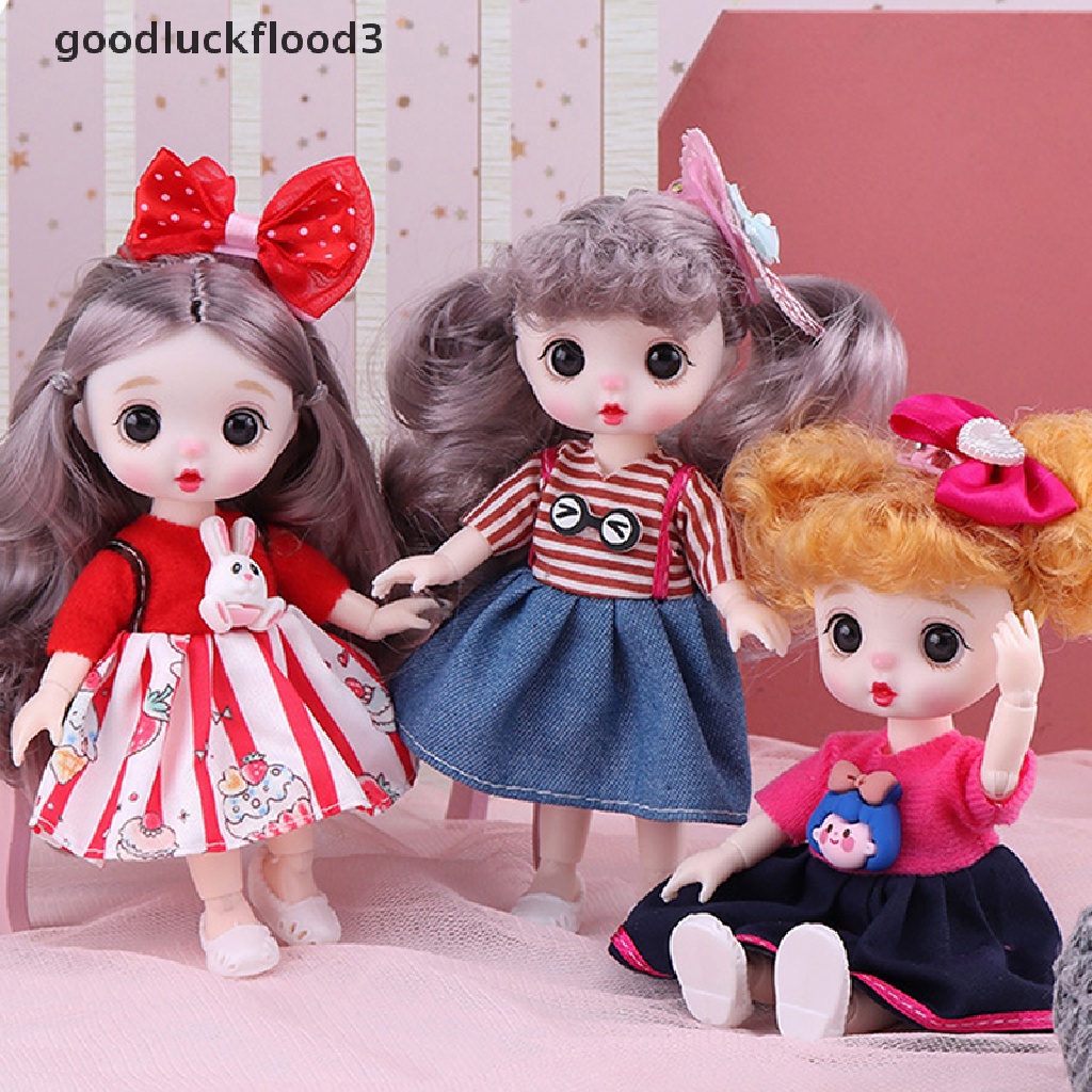 Búp Bê Mắt 3D Mini 16cm 13Cm Có Khớp Cử Động DIY