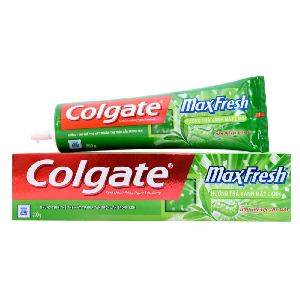 Kem đánh răng Colgate MaxFresh trà xanh cực the mát 200g