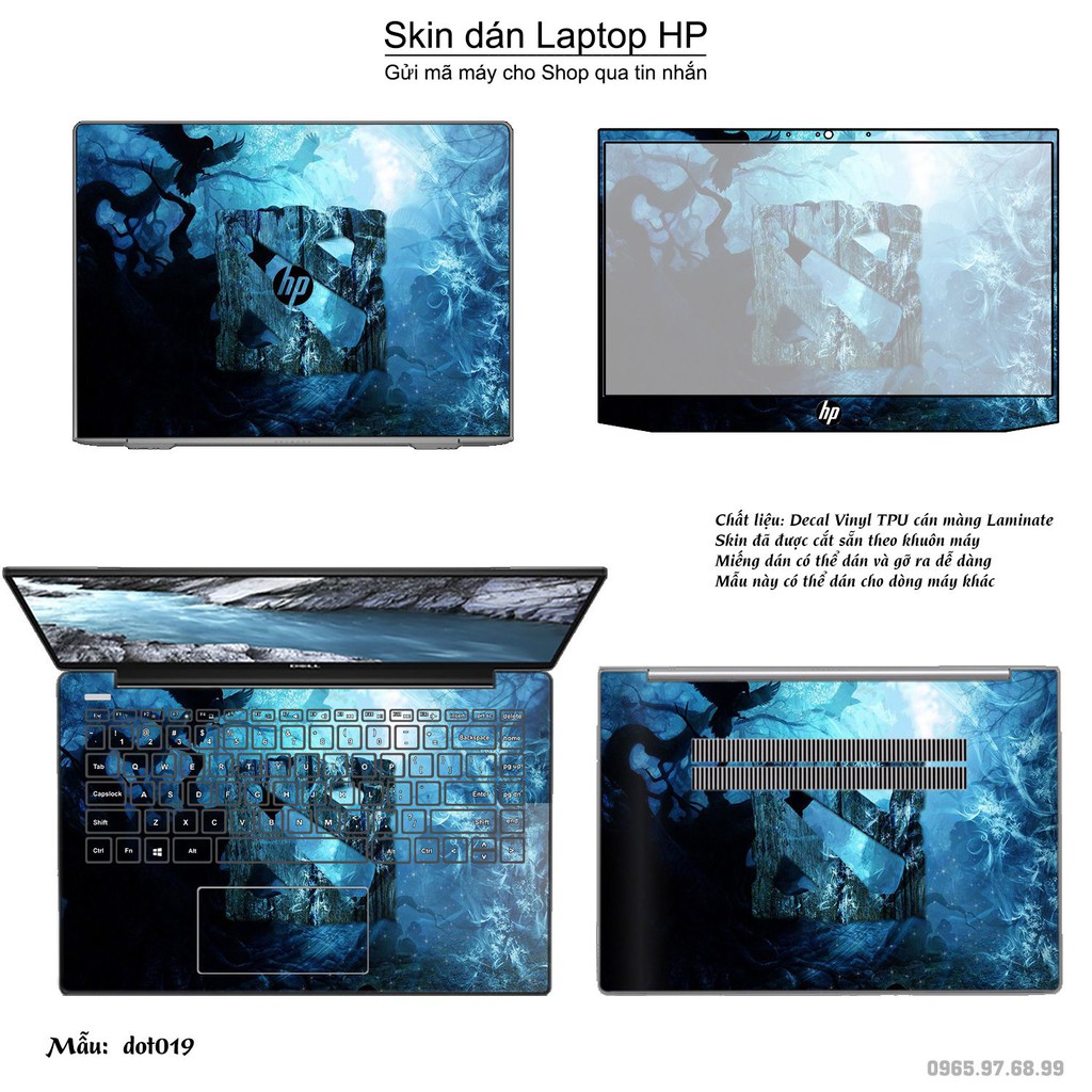 Skin dán Laptop HP in hình Dota 2 nhiều mẫu 4 (inbox mã máy cho Shop)