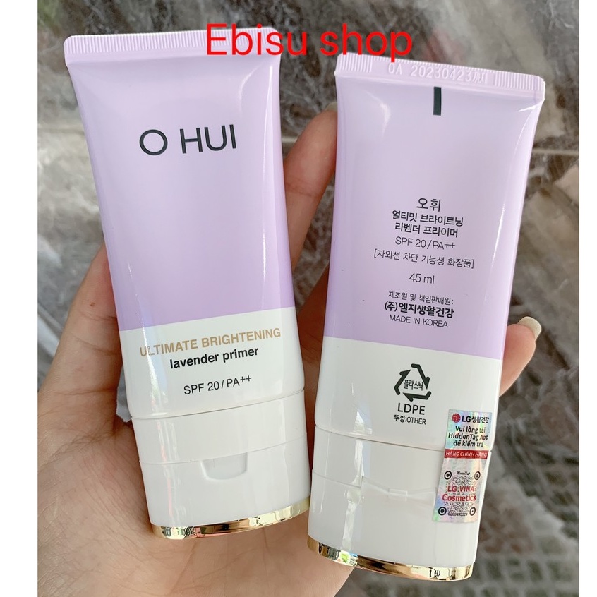 Tuýp Kem Lót Trang Điểm Ohui Ultimate Brightening Lavender Primer 45ml.