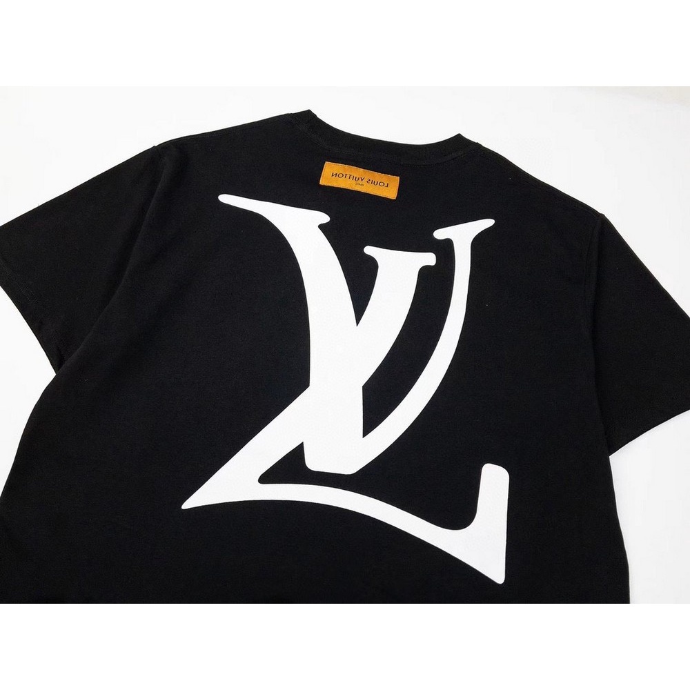 Áo Thun cotton Ngắn Tay In logo L1V Kèm Thẻ Thời Trang Cho Nam Nữ