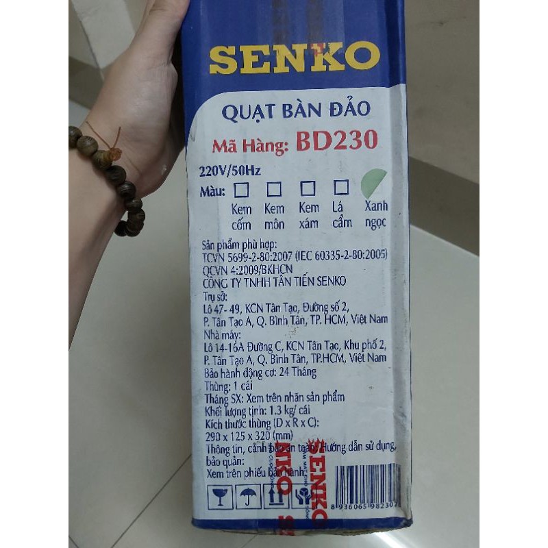 quạt hộp senko BD230, quạt bàn senko BD230, quạt mini để bàn, quạt đảo bàn BD230