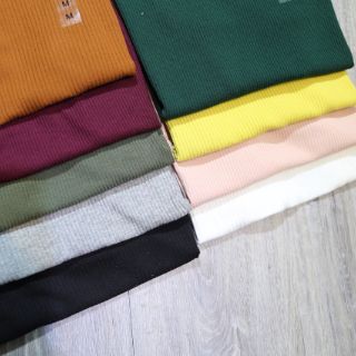 Áo len tăm cổ tròn cộc tay