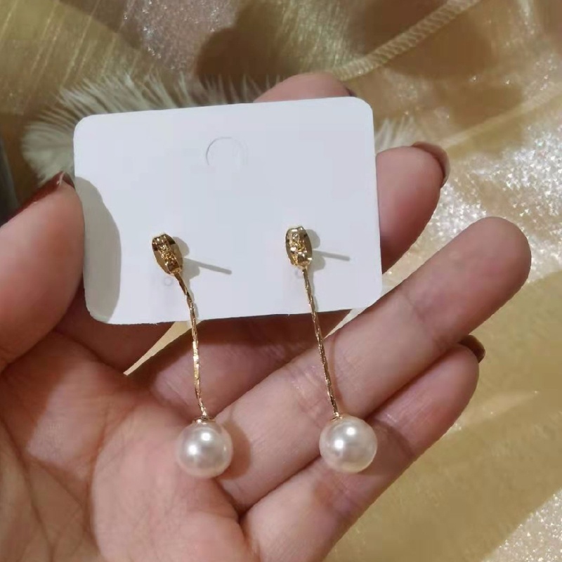 Bông Tai Hình Nơ Đính Ngọc Trai Lấp Lánh Thanh Lịch Cho Nữ