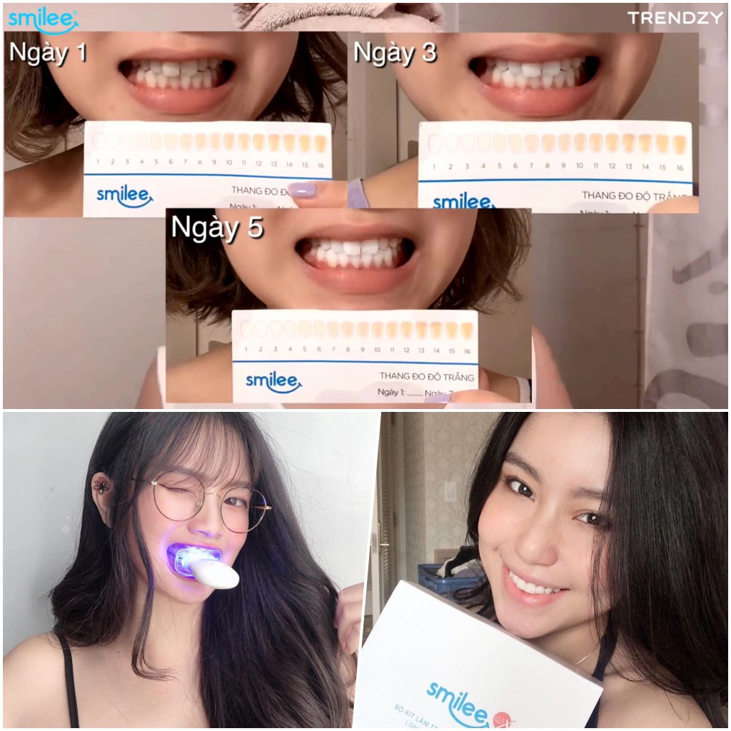 [Full Combo + Quà +⚡25%] Bộ kit tẩy trắng răng tại nhà Smilee - Made in USA, ISO 22716 - 2007 | Smilee Max