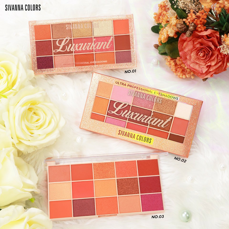 [ An toàn FDA]  Phấn Mắt 15 Ô  Sivanna Colors Luxuriant HF3011 [ Màu Hồng Đất ] | BigBuy360 - bigbuy360.vn