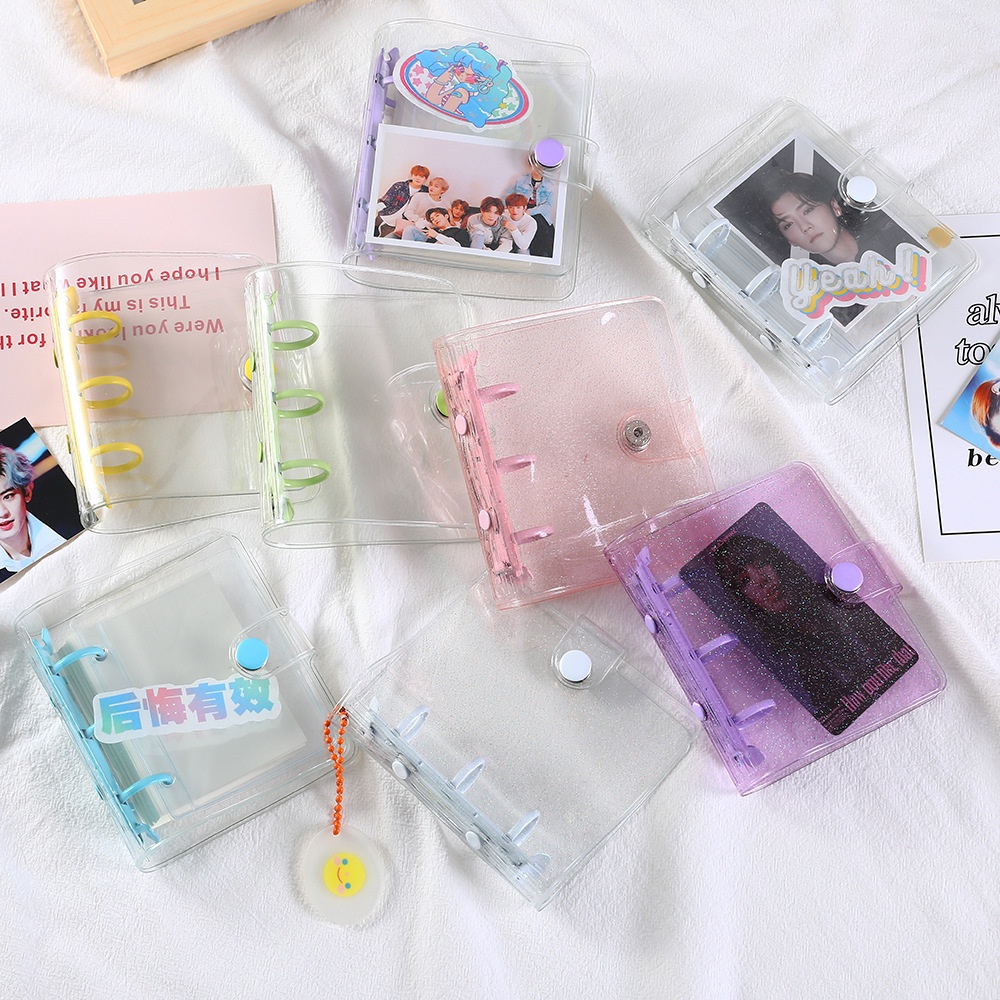 Sổ Còng Mini Binder 3 Còng Đựng Card Kpop Idol ghi chú - Gấu Thỏ House