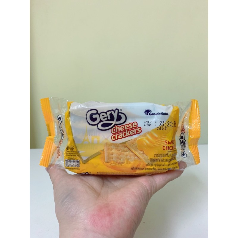 Bánh Quy Phô Mai Gery Cheese Crackers 100g(5 thanh/pcsx20g)