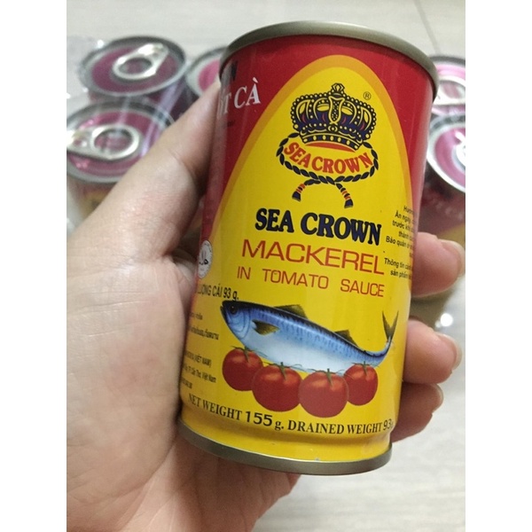 lốc 10 hộp cá nục sốt cà sea crow 155g (date xa)