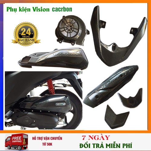 Phụ kiện xe vision ốp trang trí cacbon